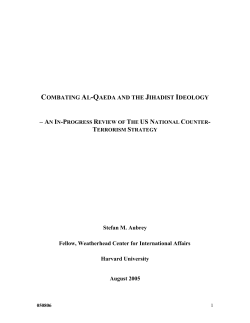 combating al-qaeda and the jihadist ideology