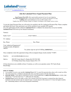 Equal Payment Plan Form