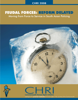 Feudal Forces: Reform Delayed - Moving from Force to Service in