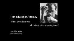 Film education/literacy