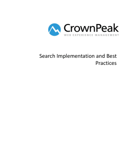 Search Implementation and Best Practices