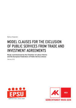 model clauses for the exclusion of public services from trade