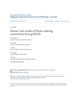 Monte Carlo studies of Mott scattering asymmetries from gold foils