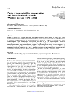 Party system volatility, regeneration and de