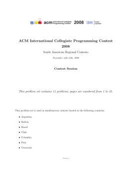 ACM International Collegiate Programming Contest 2008
