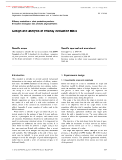 Design and analysis of efficacy evaluation trials