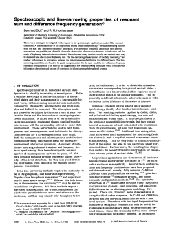 Spectroscopic and line-narrowing properties of resonant sum and
