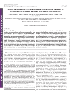 urinary excretion of cyclophosphamide in humans, determined by
