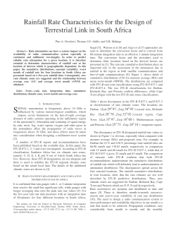 Rainfall Rate Characteristics for Radio Design in South Africa