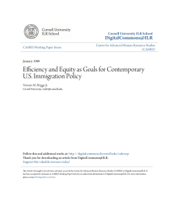 Efficiency and Equity as Goals for Contemporary U.S. Immigration