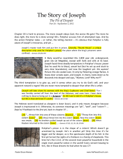 The Story of Joseph 24: The Pit of Despair