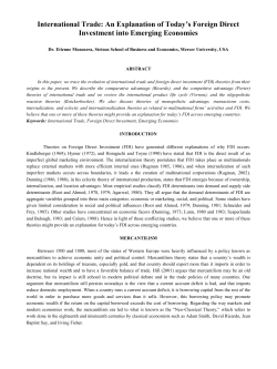 International Trade: An Explanation of Today`s Foreign