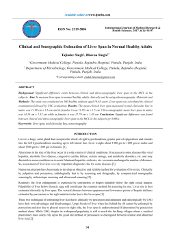 Clinical and Sonographic Estimation of Liver Span in Normal