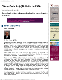 CIA (e)Bulletin/(e)Bulletin de l`ICA