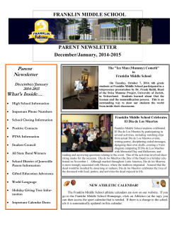 December/January 2014-15 - Franklin Middle School