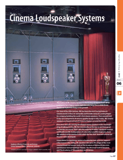 Cinema Loudspeaker Systems