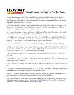 Shopping for New Car Tips 281 KB