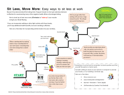 GOAL! Sit Less, Move More: Easy ways to sit less at work