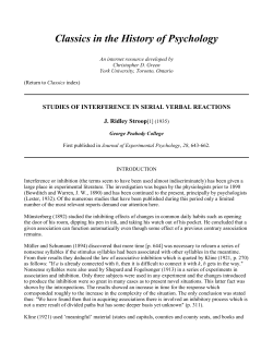 the original Stroop paper - The University of Texas at Dallas