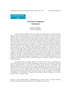 The Pursuit of Happiness Introduction