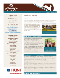 July 2016 - Antelope Ridge