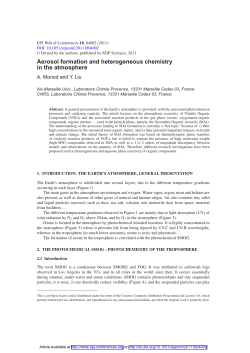 Aerosol formation and heterogeneous chemistry in the atmosphere