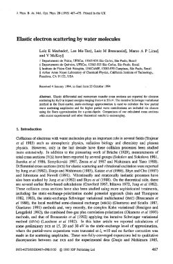 Elastic electron scattering by water molecules