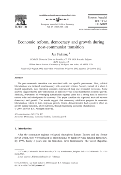 Economic reform, democracy and growth during post