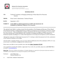 Technical Committee on Hanging and Bracing of Water