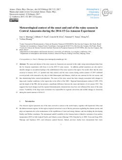 Meteorological context of the onset and end of the rainy season in