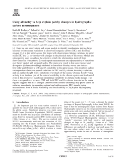 Using altimetry to help explain patchy changes - Archimer