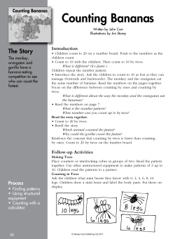 Counting Bananas - Sunshine Reading Club