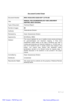 Document Control Sheet - Bhuvan - National Remote Sensing Centre