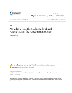 Attitudes toward the Market and Political Participation in the