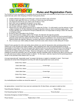 Rules and Registration Form