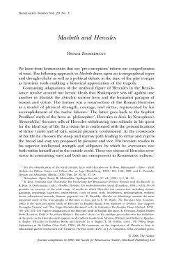 Macbeth and Hercules - Wiley Online Library
