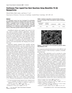 Continuous Flow Ligand-Free Heck Reactions Using Monolithic Pd [0]