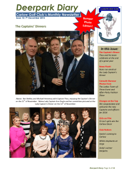 Deerpark Diary - Carlow Golf Club