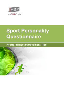 Sport Personality Questionnaire