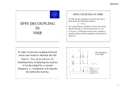 SPIN DECOUPLING IN NMR