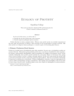 Ecology of Protists