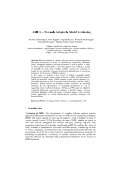 AMOR &ndash; Towards Adaptable Model Versioning