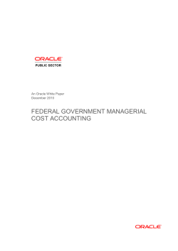 Federal Government Managerial Cost Accounting