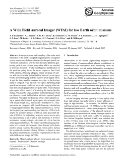 A Wide Field Auroral Imager (WFAI) for low Earth orbit missions