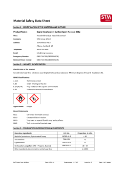 Material Safety Data Sheet