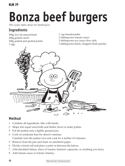 Bonza beef burgers