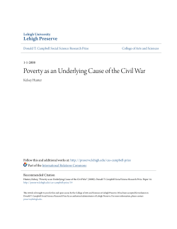 Poverty as an Underlying Cause of the Civil War
