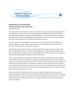 Breastfeeding for the Working Mom