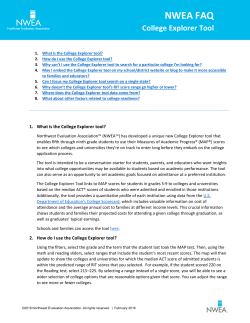 College Explorer Tool FAQ`s