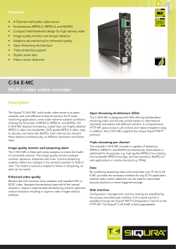C-54 E-MC Multi-codec video encoder